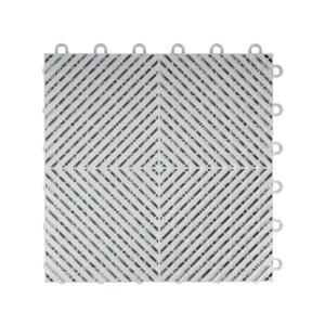 China Light Gray PP Interlocking Floor Tile 400*400mm For Use In Garages Workshop wholesale