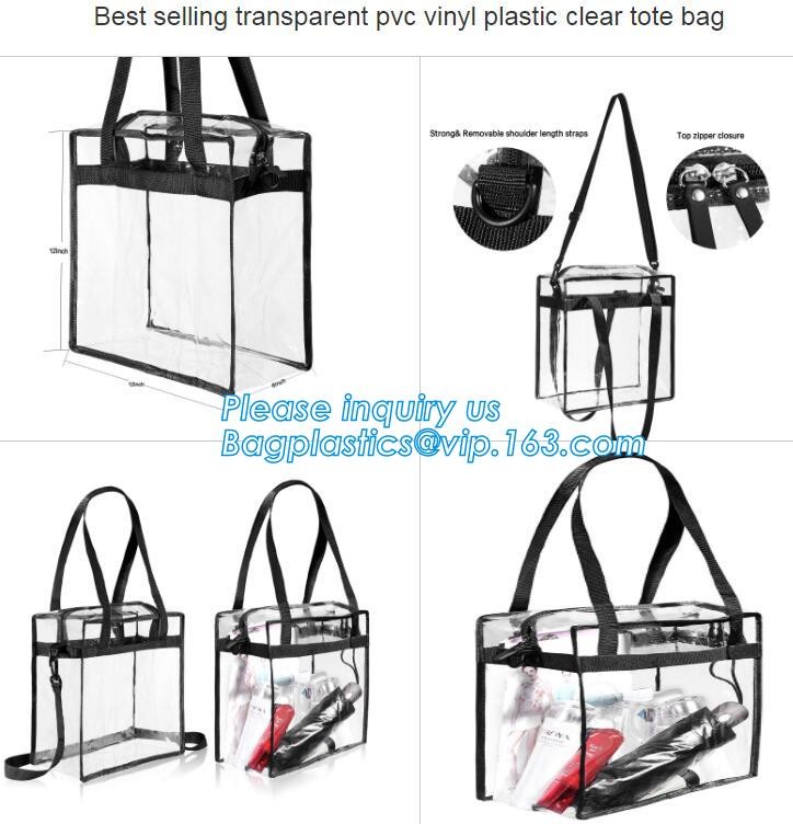 High School Pvc Backpack Bag In Bag In America With Cosmetic Bag, Clear pvc backpack, clear plastic bags, clear backpack