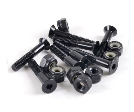 Black Hex Head Bolt 29mm Skateboard Hardware Bolts Screws With High Precision