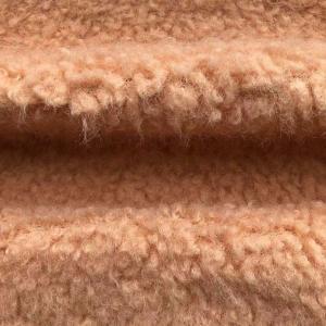 China Stain Repellent 100% Polyester Customized Particles Lamb Wool Coat for Women's Fabric wholesale