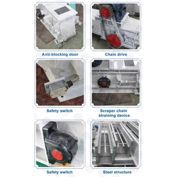 4mm Flat Bottom Scraper For Conveyor Belt Grain Chain Conveyor Belt Scraper Adjustment