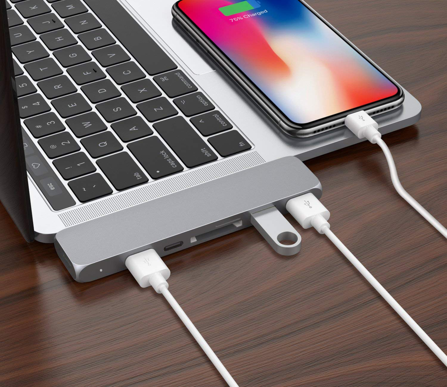 USB C Hub Type C Adapter, Compatible with MacBook Pro 2016/2017/2018 13"15" 40Gbs Thunderbolt 3,Type C Data Port,4K