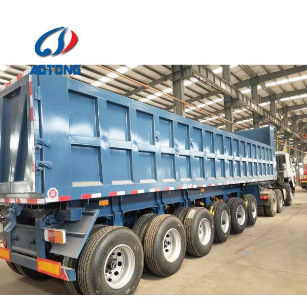 12000X2500X1500mm Steel Superlink Side Tipper Dump Trailer 60 Ton Tandem Dump Truck Sales