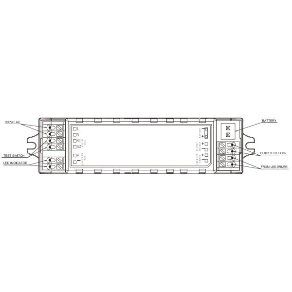 HE01A-02W180M LED Emergency Converter Auto Testing Self Diagnostic Operation