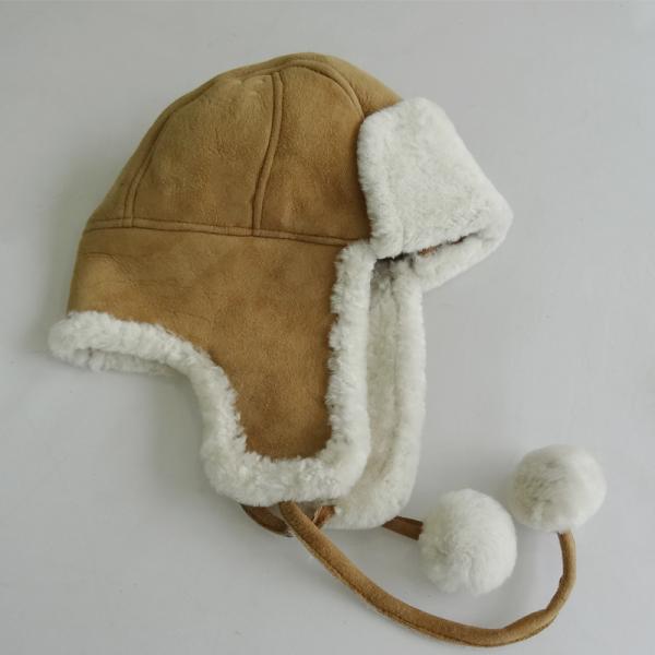 Machine Sewing Shearling Fur Hats For Riding / Hiking With ODM Designs