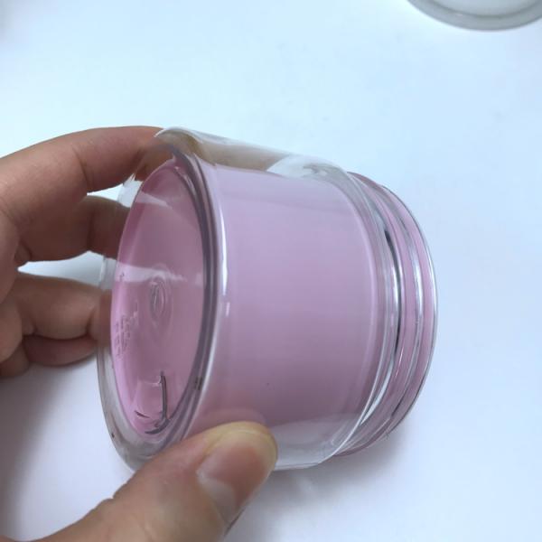 Elegant Airtight PET PP Cosmetic Jars Double Walled Plastic Jar With Lids
