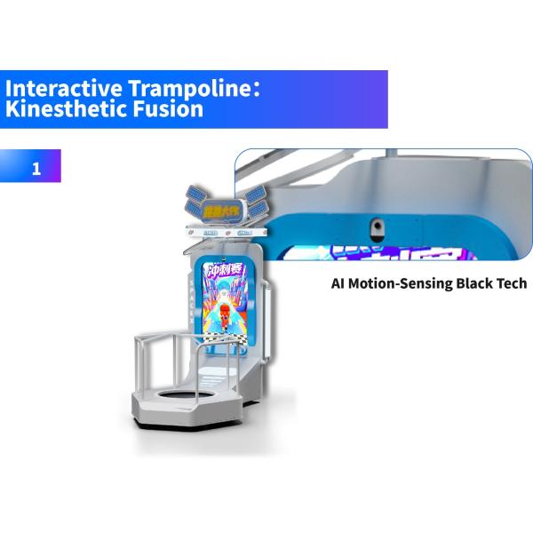 43" Interactive Trampoline Game 1920x1080 Resolution For Family Centers