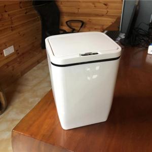 China 12 Litre Automatic Trash Cans Touchless Rectangular Shape Open Top Structure wholesale