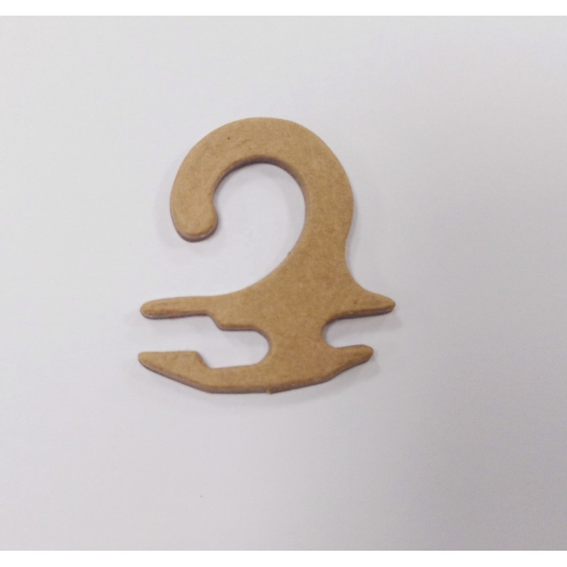 28x28mm Cardboard Hooks Paper Hanger Hooks 1.5mm Thickness For Sock Packaging