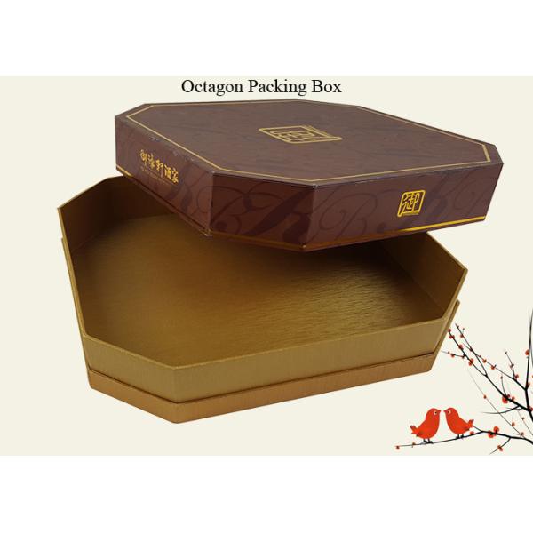 Octagon Shape CMYK Colors Printing Cardboard Paper Material Packing Box with Gold Color Hot Stamping Craft