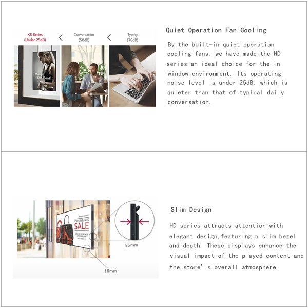 55 Inch Window Lcd Display Touch Screen Shop Storefront Window Display