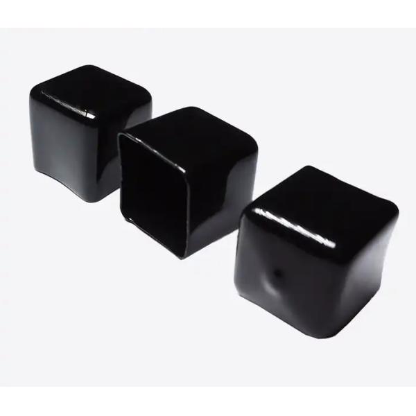 Square Vinyl End Caps Rubber Hole Plugs Black PVC End Cap Flexible Protector Soft Rubber End Cap Plastic Cover