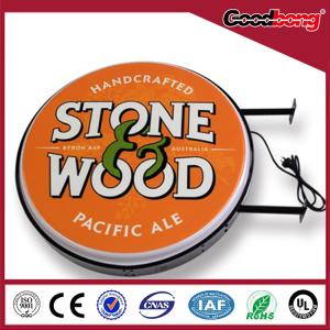 China Newest Design Round Light Box Acrylic Signage Double Sided wholesale