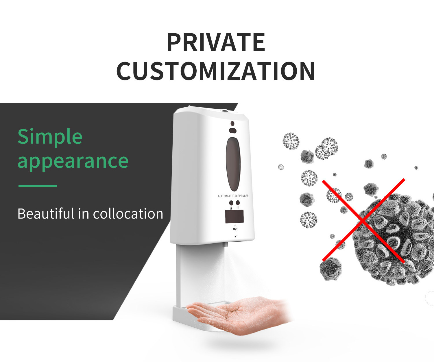 LCD Screen 2 In 1 Hands Free Soap Dispenser Temperature Scanner