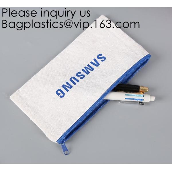 Gold Printed Gift Organic Cotton Canvas Makeup Bag,Personalized Cosmetic Bag Makeup Tassel Bag Custom Canvas Pouch