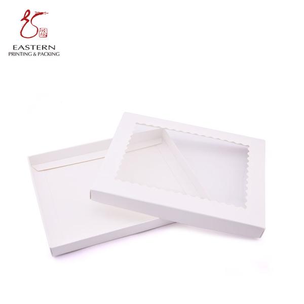 Printed Lid And Bottom Cardboard Boxes With Window Custom Logo
