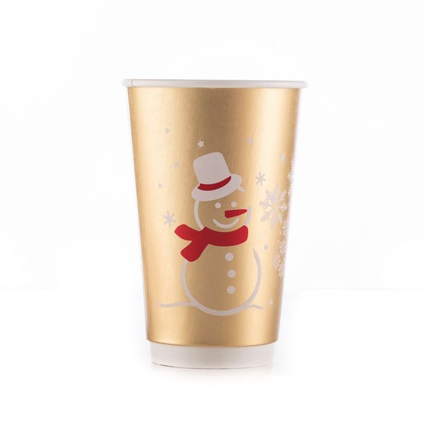 Hot Drink Disposable Paper Cup 16 Oz With Lids And Straws Light Weight