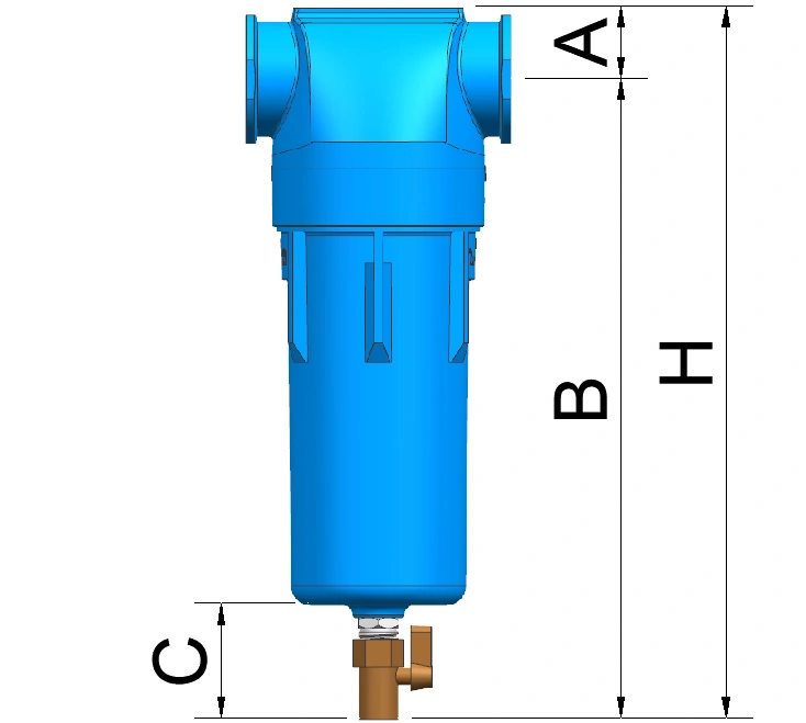 Installation method of compressed air filter