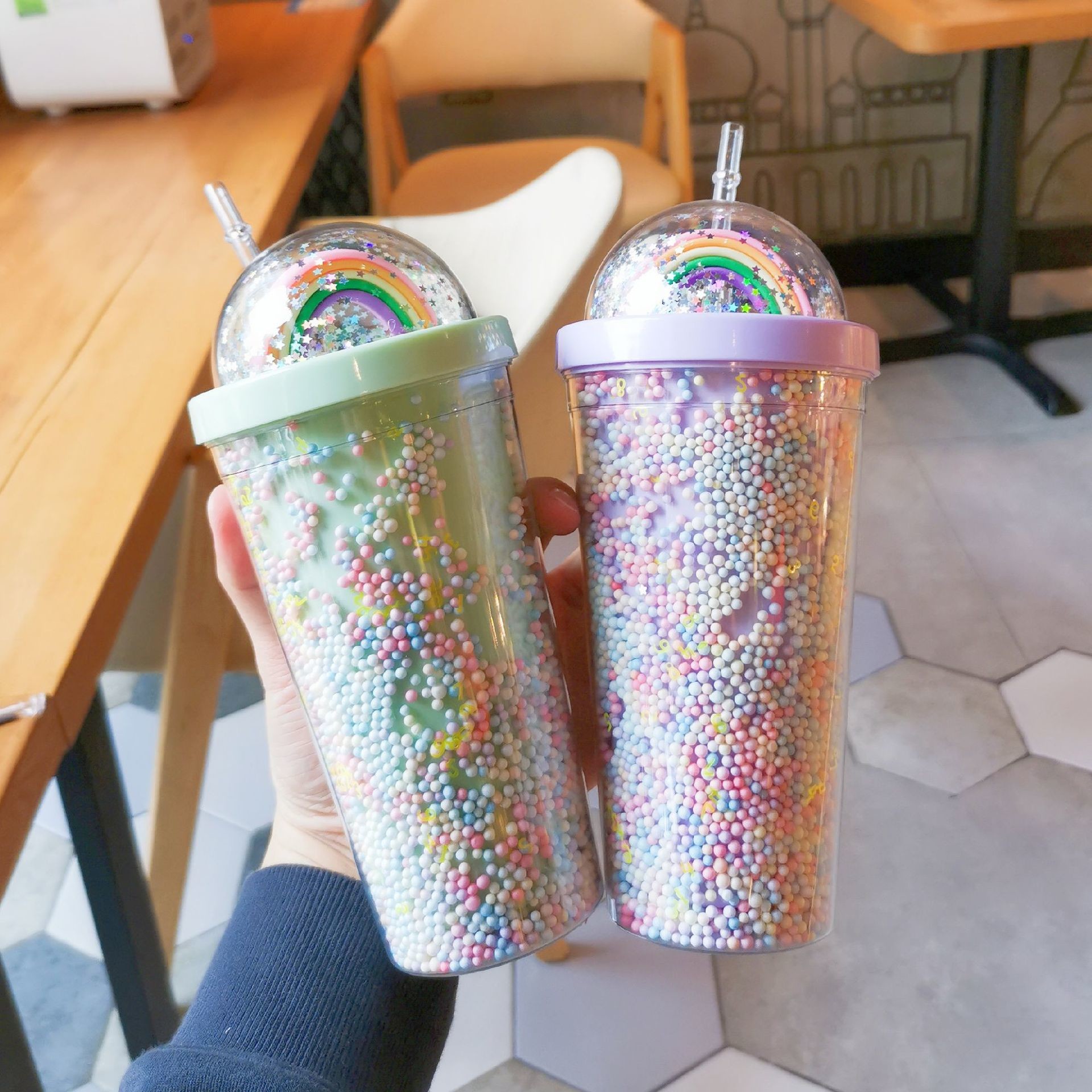 OEM ODM 550ml Plastic Tumblers With Lids And Straws BPA Free