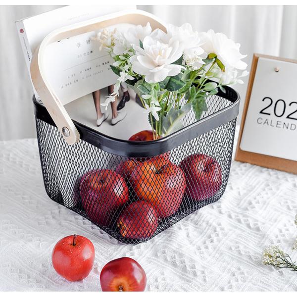 25cm Length Hand Held 550G Black Metal Fruit Bowl