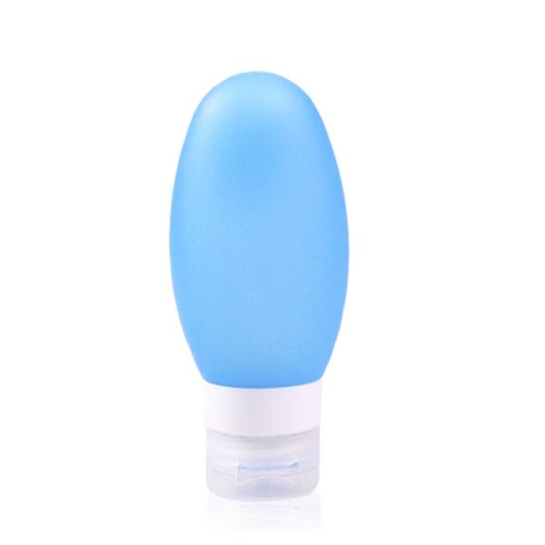 Quality Oval Shape 100ml Silicone Travel Containers Better Air Returning For Squeezing for sale