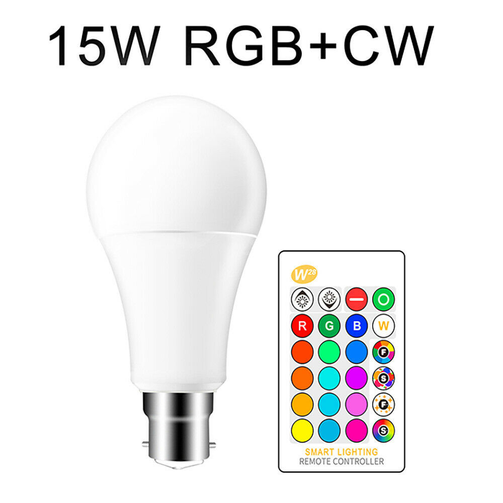 Home Smart Wifi LED Bulb 15W E27/B22 RGB Wireless Light Bulbs