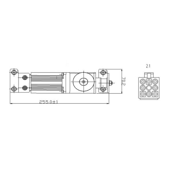 Square Style DC Brushless Automatic Sliding Door Motor / Sliding Door Motor 24VDC 75W