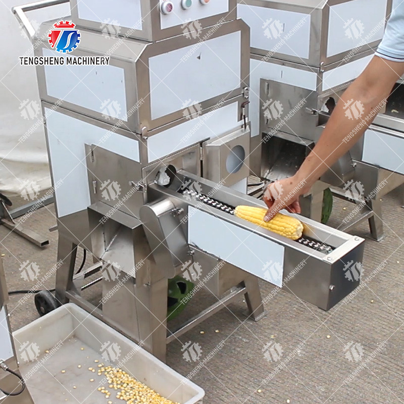 380V Electric Sweet Glutinous Corn Thresher 304 Stainless Steel Blade