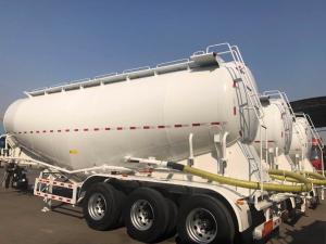 China cement bulker 3 axle 12 wheel mechanical suspension bulk cement trailer for sale wholesale