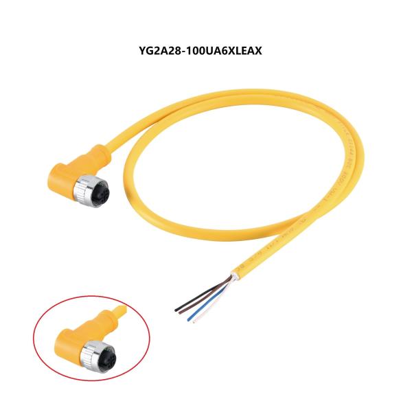 Quality Right Angled 10m Shielded Sensor Actuator Cable M12 Connector A Coded Female 8Pin for sale