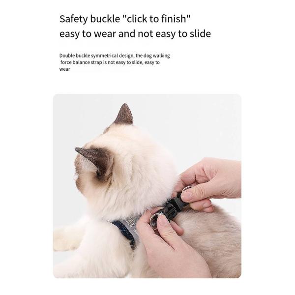 Pet Polyester Leash Breathable Mesh Harness For Dog Walking Small Dogs And Cats