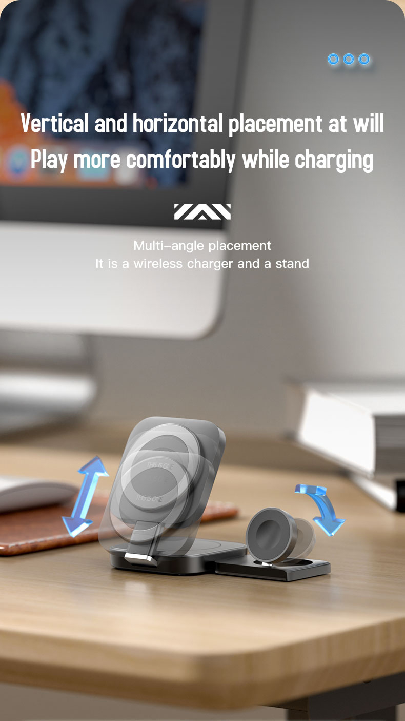 Fast Charging Magnetic Wireless Charger with 15W Maximum Output Power and Short Circuit Protection