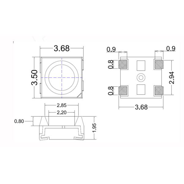 Individually Programmable IP20 Sk6812 LED 3535 Addressable LED Strip