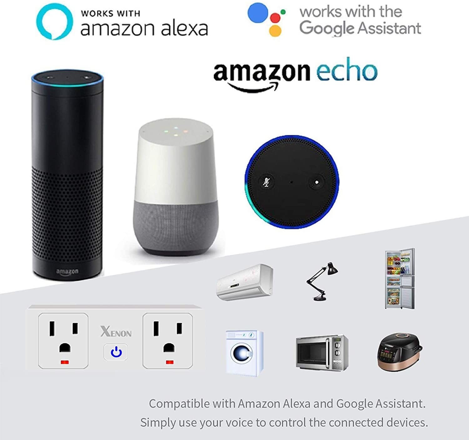 US Standard Tuya Wifi Smart Wall Plug Google Assistant Voice And Timing Control