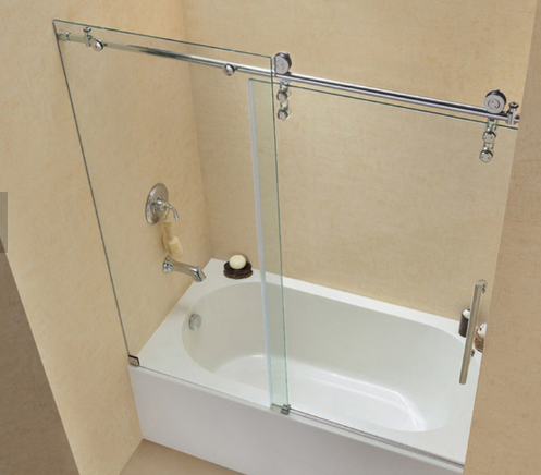 8mm 10mm Safety Shower Glass , 5+5mm 6+6mm Laminated Shower Glass