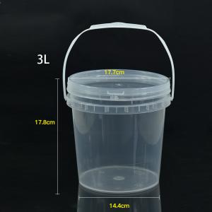 China Transparent Custom PP Plastic Milking Bucket Container for Fried Chicken and Popcorn wholesale
