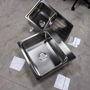 China Frosted Brushed Stainless Steel Sink Nano Gun Grey Stainless Steel Sink 304 Stainless Steel Sink  Installed Under  Stage wholesale