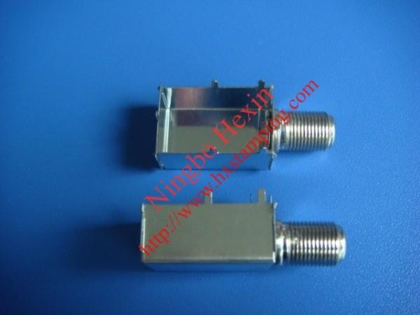 Quality long f connector with tinplate shielding case for sale