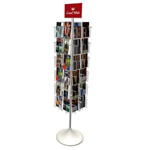 China Custom Logo Printing Height 1650mm Rotating Display Rack TUV Approval wholesale