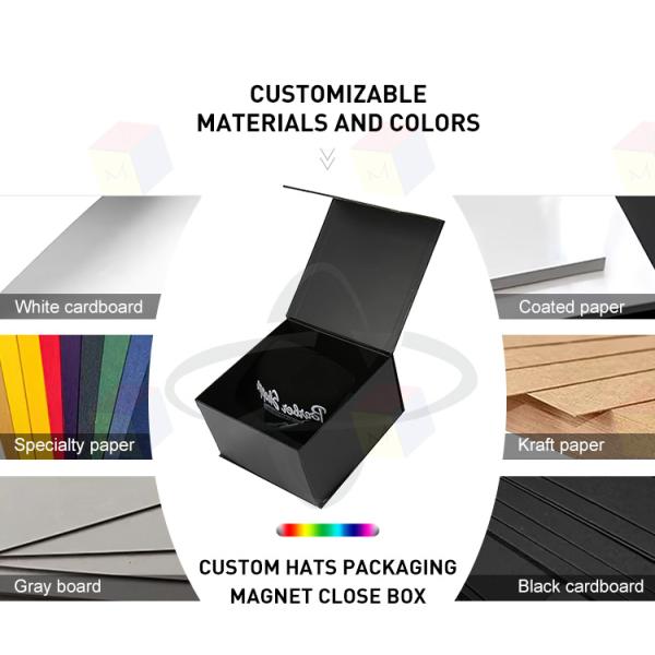 Magnetic Fold Apparel Packaging Box Cardboard Baseball Cap Shipping Box Recyclable
