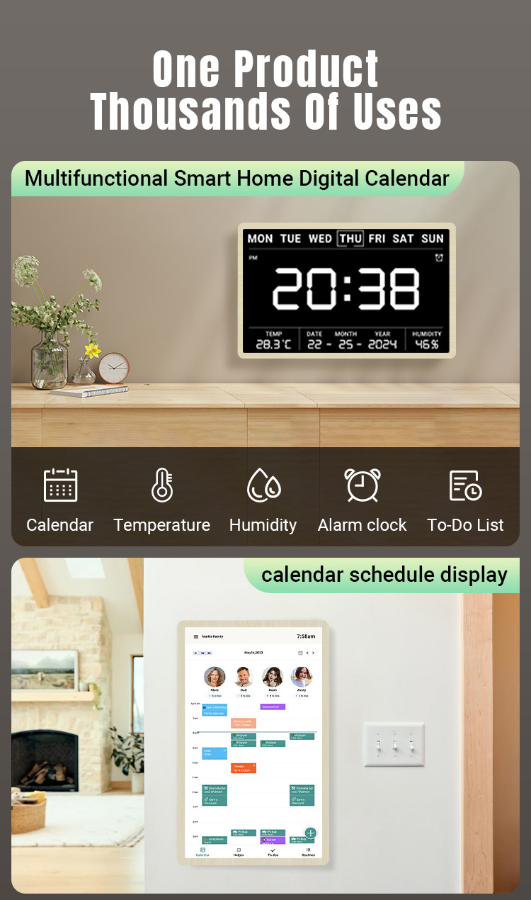 Goodnotes Compatible Android 14 Free Software Wall Mounted Digital Calendar Diary For Family Planning
