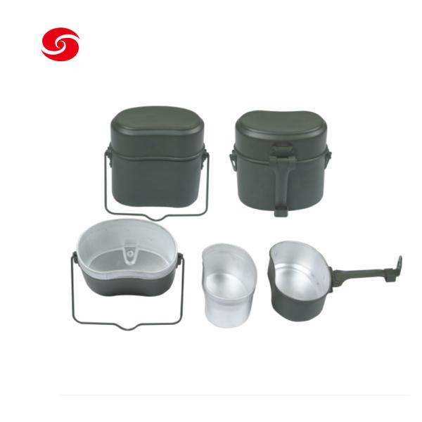 Quality                                  3-Piece Military Foldable Camping Tableware Sets with Lunch Boxes Army Canteen              for sale