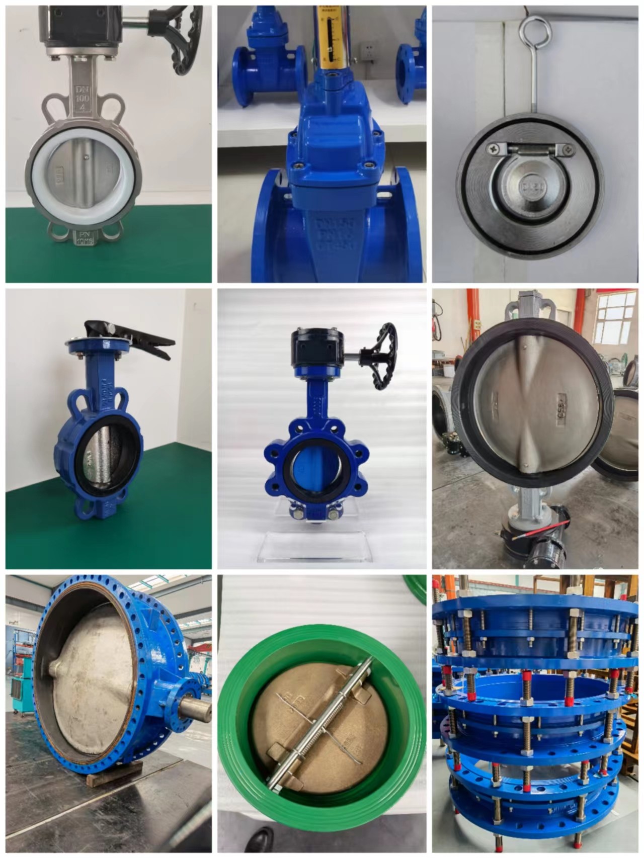 DN1650 Flanged wormgear butterfly valve 455mm Face to Face