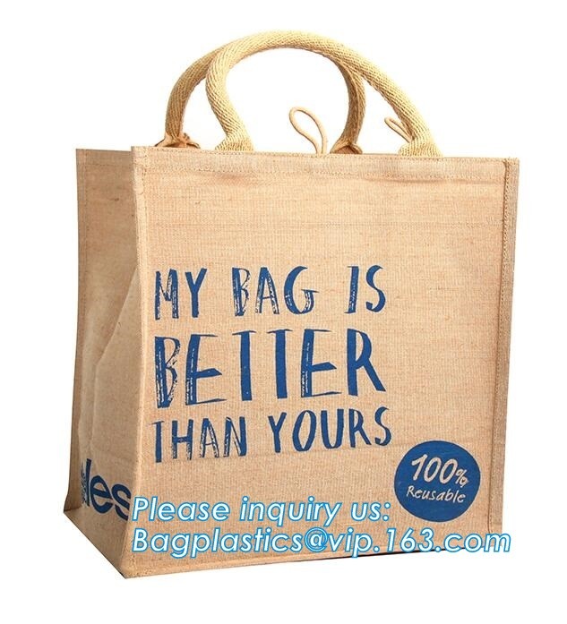 JUTE STORAGE BASKET WITH COTTON ROPE HANDLES,Burlap fabric jute toy storage basket for home storage organization bagease