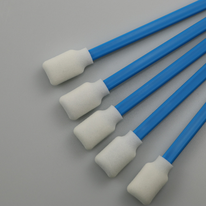 PP Stick Rectangle Foam Tip Cleaning Swabs For Printer