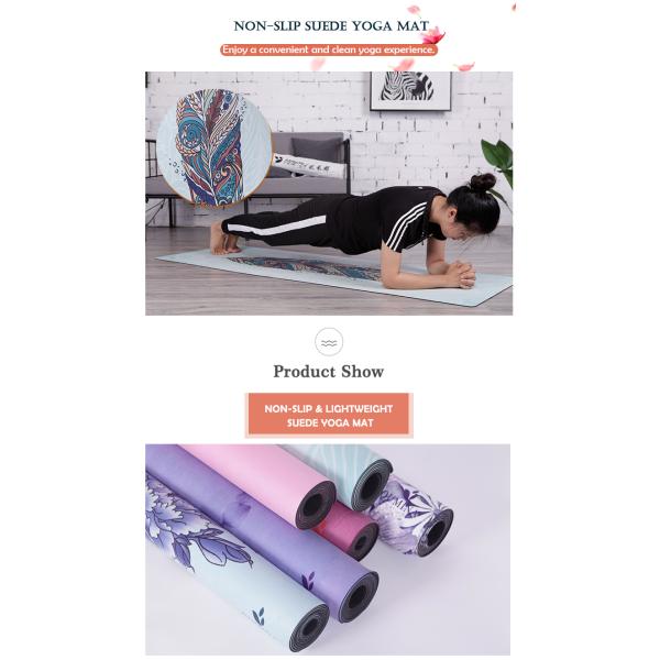 2mm 183cm Custom Printed Yoga Mats Fitness Workout Tools Suede