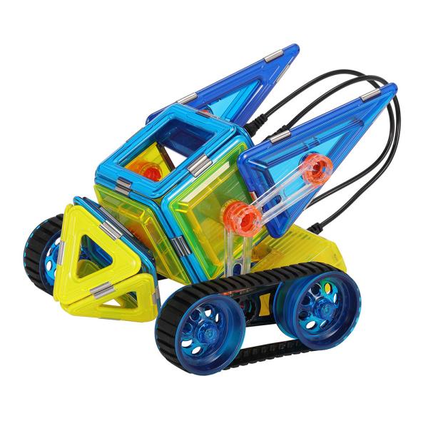 Quality Educational Toys Magnetic Tiles Remote Control Car Locomotive Cyclone Tank For Children for sale