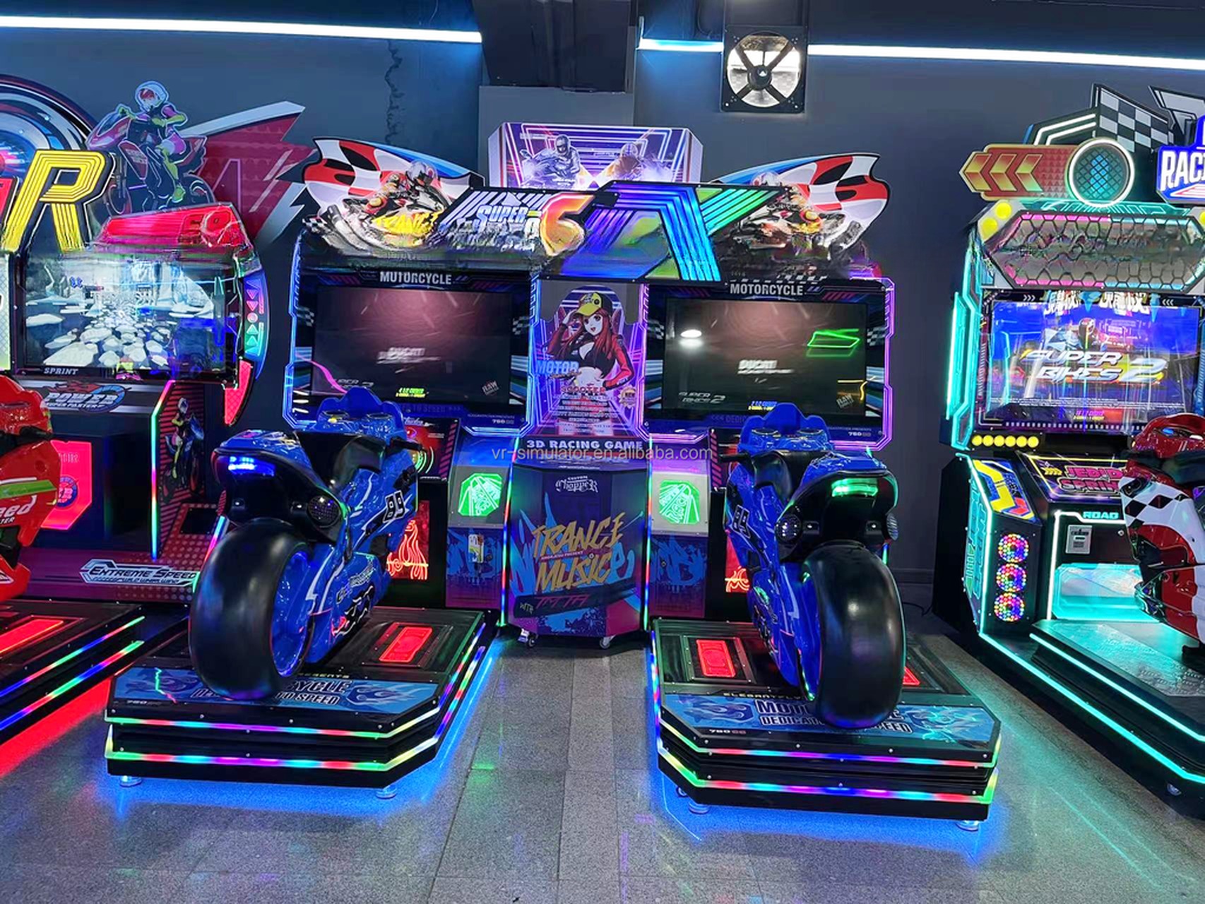 Speed R Double Players Motorcycle Arcade Game Machine Coin Operation