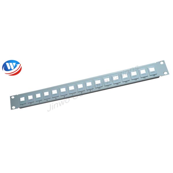 16 Port Horizontal Cable Manager Cold Rolled Steel Structured Wiring Patch Panel