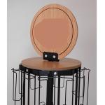 L350mm H1600mm Spinning Display Rack , Rotating Card Display Stand With Mirror